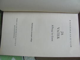 Richard Gräf, Ja Vater. Alltag in Gott, Regensburg 1938