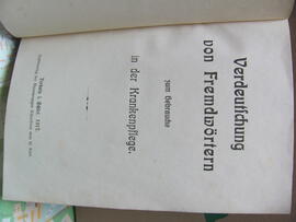 Verdeutschung von Fremdwörtern zum Gebrauche in der Krankenpflege, Trebnitz 1917